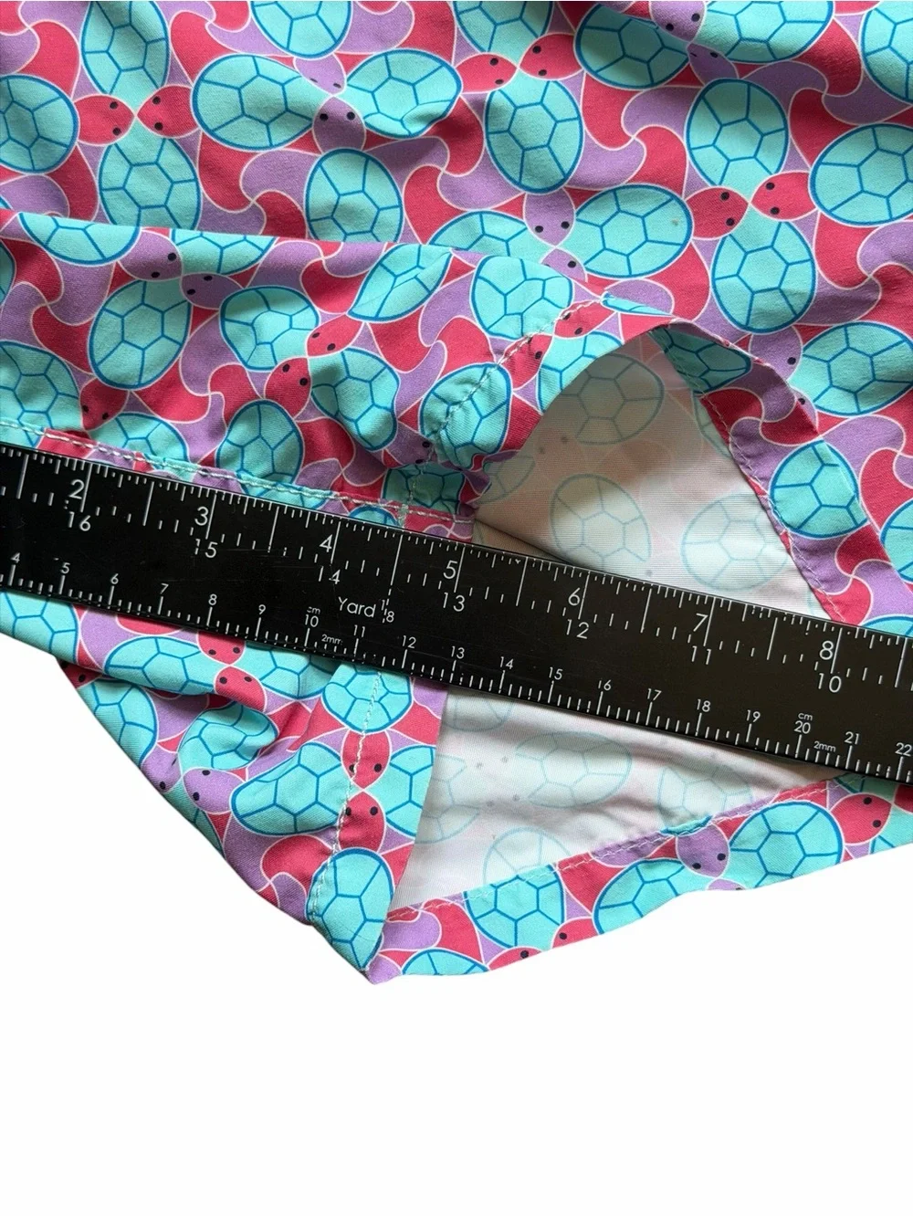 Vilebrequin Men’s M Turtle Print Swim Trunks Pink Blue Moorea St Tropez Surfcore